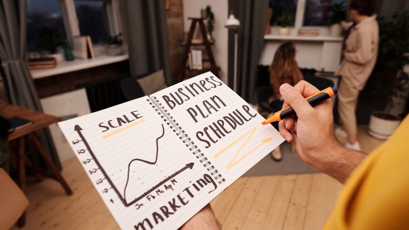 Plan de progression annoté à la main sur un carnet
